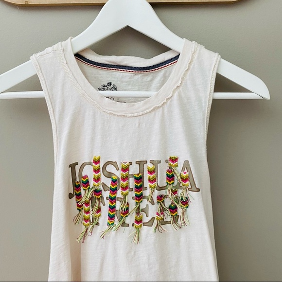 Pilcro by Anthro. Joshua Tree Twist-Back Tank Top Cream Sz Small - Picture 2 of 11